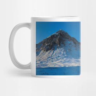 Snowy Buachaille Etive Mor in the Highlands of Scotland Mug